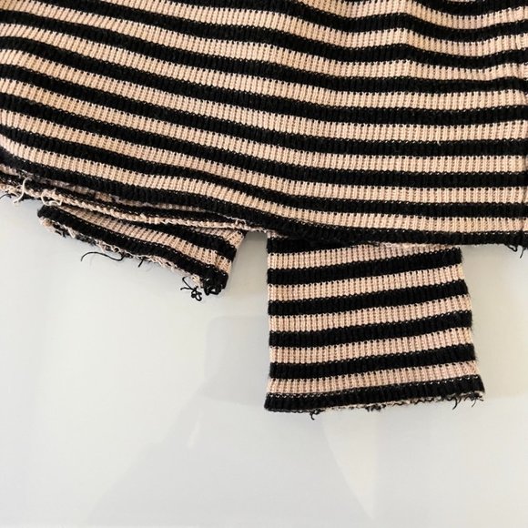 Vince Camuto Black and Tan Striped Crew Neck Sweater - Picture 5 of 5